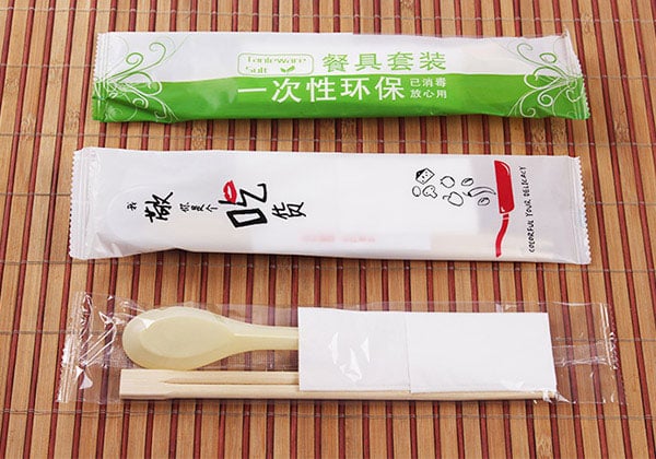 筷子饭勺纸巾牙签 快餐四件套